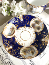 Load image into Gallery viewer, English antique hand painted teacup and saucer set dating 1860-1890
