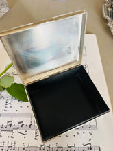 Load image into Gallery viewer, Silver plate on copper engraved vintage Jewellery box ( some slight wear to top revealing copper beneath)
