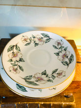 Load image into Gallery viewer, Crown Staffordshire white rose vintage teacup trio

