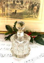 Load image into Gallery viewer, Antique cut glass perfume bottle with silver top hallmarked London 1928
