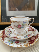 Load image into Gallery viewer, Tuscan china vintage teacup trio ‘Windsor’ pattern
