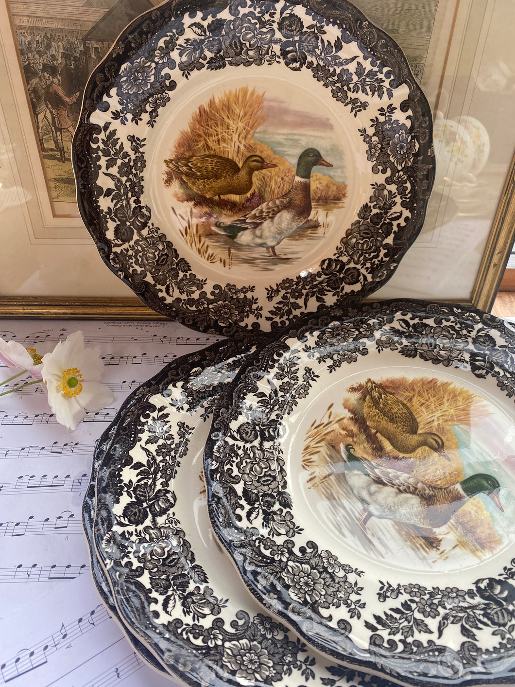 Set of 4 Royal Worcester medium sized plates ‘Game Series’