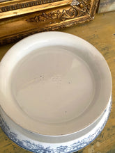 Load image into Gallery viewer, Antique blue and white cheese platter c1880
