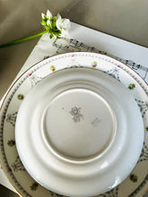 Load image into Gallery viewer, Antique teacup trio featuring swags and bows design
