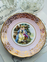 Load image into Gallery viewer, Beautiful pink vintage teacup and saucer set with 22k Gold trim
