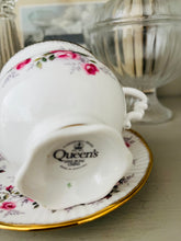 Load image into Gallery viewer, Queens china vintage teacup and saucer set
