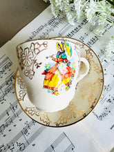 Load image into Gallery viewer, Original 1950s crinoline lady teacup and saucer set
