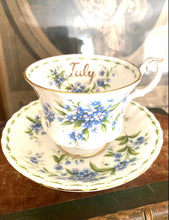 Load image into Gallery viewer, Royal Albert flower of the month teacup and saucer for July
