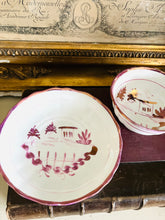 Load image into Gallery viewer, Antique pink lustre Staffordshire teacup and saucer c1880
