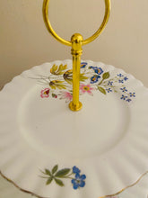 Load image into Gallery viewer, Three tier cake stand made with pretty Richmond china vintage plates
