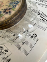 Load image into Gallery viewer, Vintage glass dressing table pot with beautiful flower shaped glass base.
