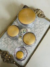 Load image into Gallery viewer, Set of 4 original Regents of London dressing table pots
