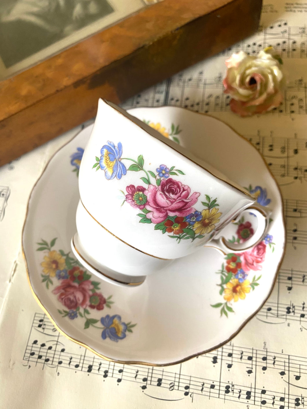 Colclough 1940s teacup and saucer