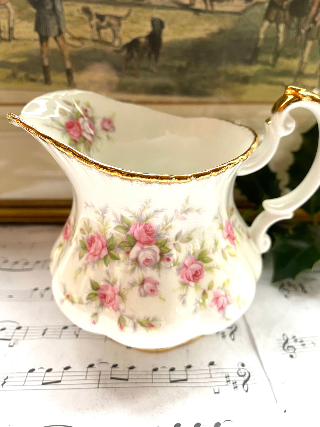 Paragon china victoriana rose creamer jug