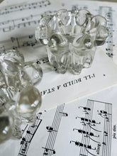 Load image into Gallery viewer, Pair of vintage glass tea light holders

