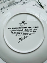 Load image into Gallery viewer, Royal Albert collectors plate from the woodlands birds collection ‘Yellow Wagtail’
