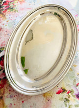 Load image into Gallery viewer, Silver plated oval tray made for Maple and Co The Strand London 33cm by 20cm
