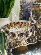 Load image into Gallery viewer, Vintage silver plated milk and sugar set with original stand
