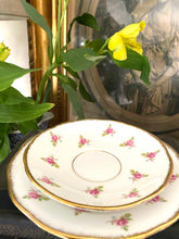 Load image into Gallery viewer, Salisbury china vintage ditsy roses teacup trio
