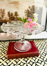 Load image into Gallery viewer, Original glass 1930s glass cake stand 23cm wide 16cm high
