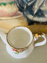 Load image into Gallery viewer, Royal Albert Miniature Teapot ‘old country roses’ pattern 9cm handle to spout
