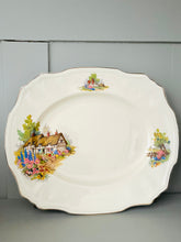 Load image into Gallery viewer, Alfred Meakin large platter with cottage scenes 1930s 32cm by 26 cm
