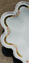 Load image into Gallery viewer, Beautiful antique hand painted scalloped shaped dish made by Court china England c1900 26cm by 20cm
