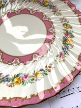 Load image into Gallery viewer, Large vintage crown staffordshire Platter in the pink tunis pattern
