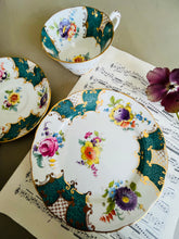 Load image into Gallery viewer, Beautiful 1930s hand painted teacup trio
