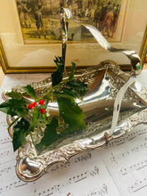 Load image into Gallery viewer, Beautiful antique silver plated basket 27cm by 20cm
