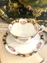 Load image into Gallery viewer, Antique handpainted teacup and saucer set
