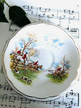 Load image into Gallery viewer, Vintage teacup trio by Grosvenor China ‘hunting scene’
