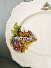 Load image into Gallery viewer, Alfred Meakin large platter with cottage scenes 1930s 32cm by 26 cm
