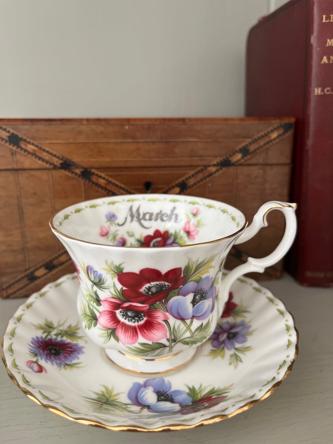 Royal Albert Flower of the month Teacup and saucer March