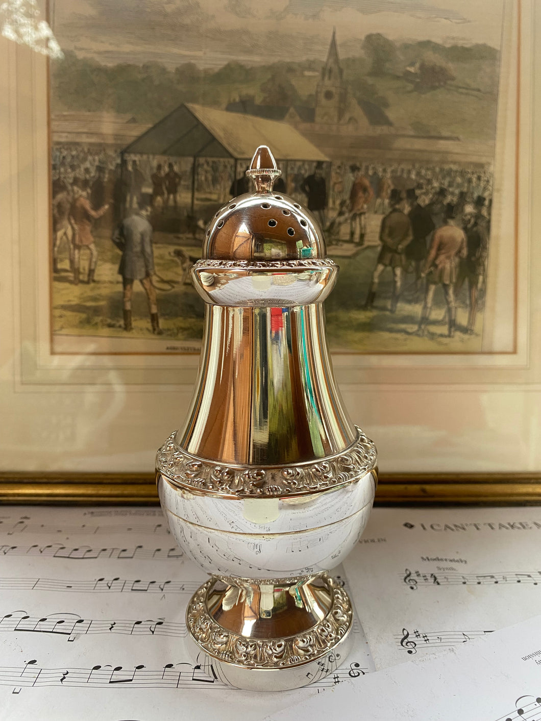 Vintage silver plated sugar/ cocoa shaker