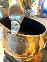 Load image into Gallery viewer, Antique English brass coal scuttle
