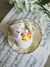 Load image into Gallery viewer, Original 1950s crinoline lady teacup and saucer set
