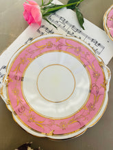 Load image into Gallery viewer, Stunning pink antique teacup quad c1880 ( teacup, saucer , tea plate and cake plate)
