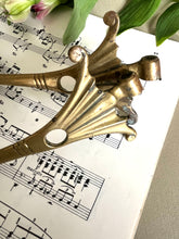 Load image into Gallery viewer, Antique brass wall mounted candle holders
