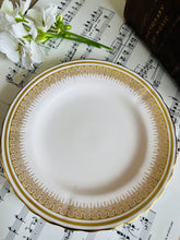 Load image into Gallery viewer, Tuscan 1950s marshmallow pink teacup trio with gilt decoration
