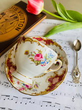 Load image into Gallery viewer, Tuscan china vintage teacup and saucer set ‘Windsor’ pattern
