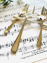 Load image into Gallery viewer, Set of 6 vintage silver plated cake forks and matching cake server (some slight age related wear to forks)
