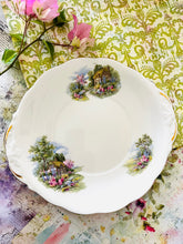 Load image into Gallery viewer, Queen Anne china vintage cottage scenes cake plate 25cm
