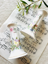 Load image into Gallery viewer, Pair of Aynsley fine bone china candlesticks ‘Wild Tudor’ 12cm high
