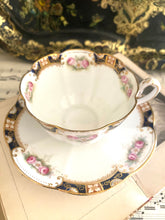 Load image into Gallery viewer, Antique handpainted teacup and saucer set
