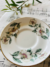 Load image into Gallery viewer, Crown Staffordshire white rose coffee cup and saucer set
