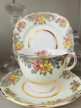 Load image into Gallery viewer, Colclough 1940s floral Teacup Trio
