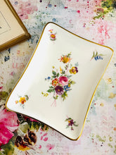 Load image into Gallery viewer, Pretty Minton fine bone china trinket dish 12cm by 10cm Marlow pattern
