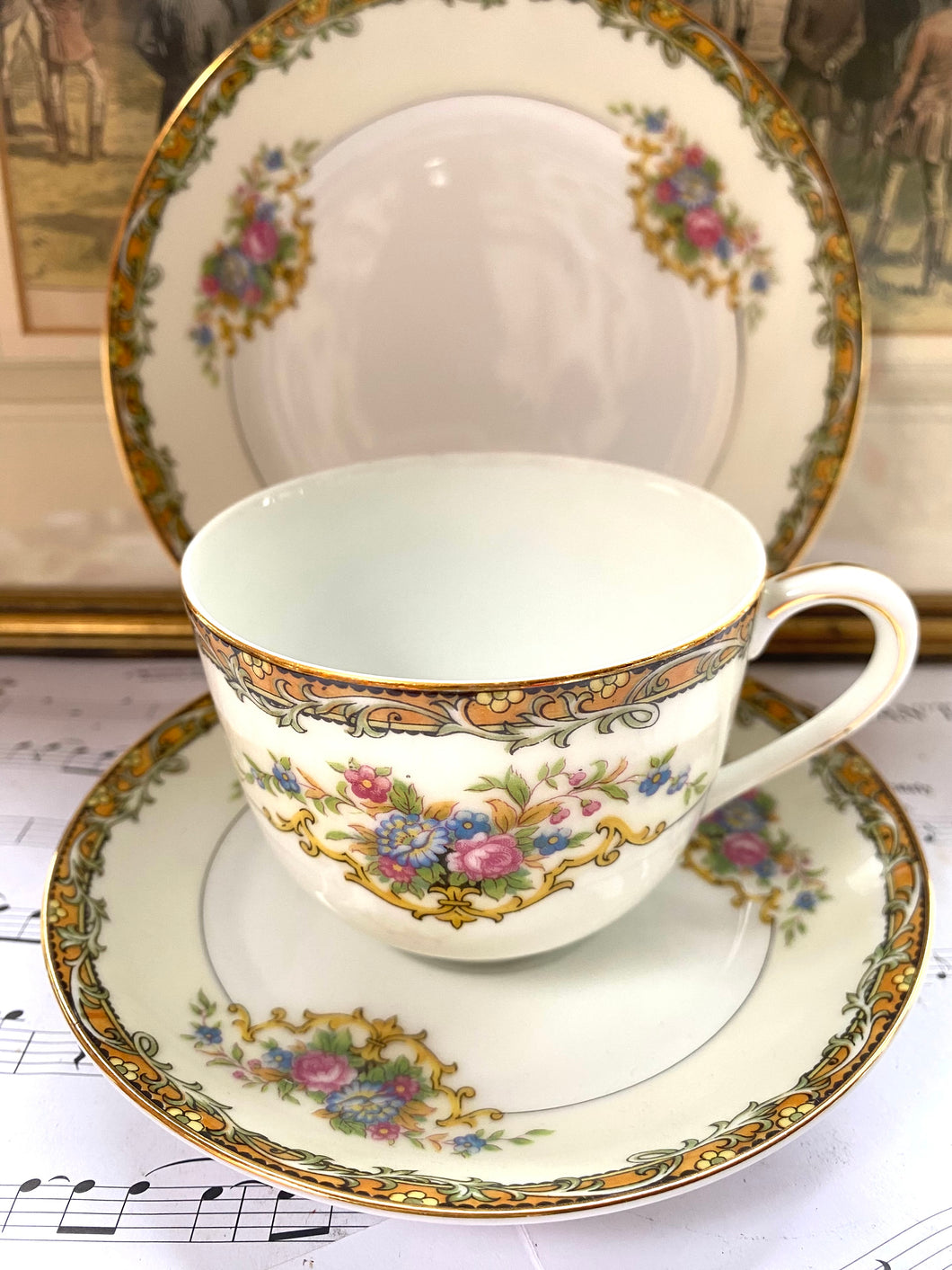 Noritake vintage teacup trio