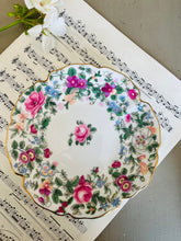 Load image into Gallery viewer, Crown Staffordshire floral shaped dish ‘thousand flowers’ pattern  ‘
